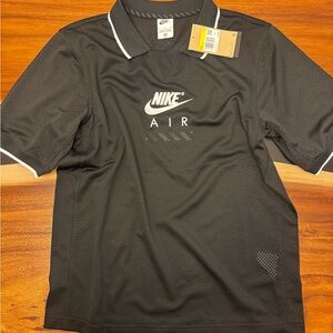 BNWT Nike Air Black Mesh Polo Shirt for Men